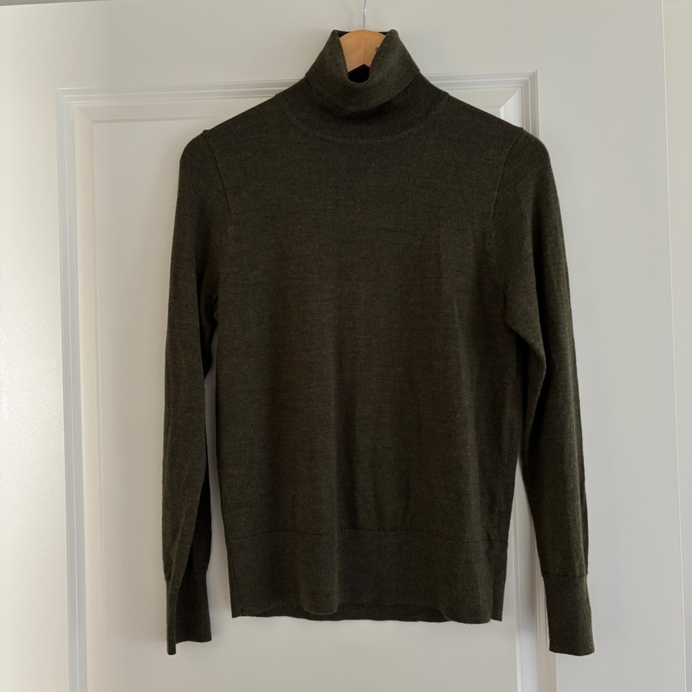 J. Crew dark green turtleneck